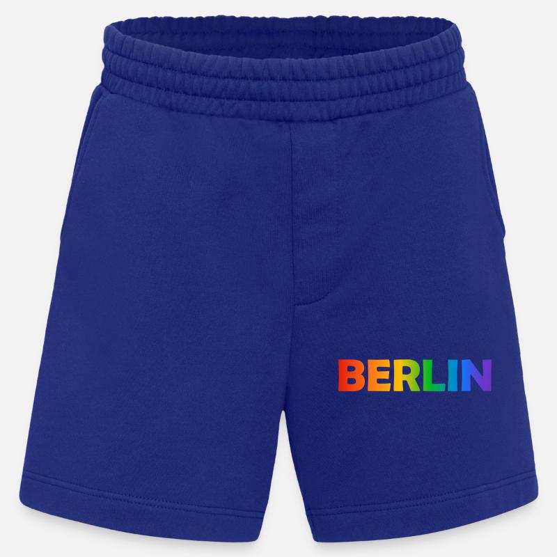 Berliner Regenbogen Text - Heavyweight Shorts - made by SPREAD  - Iconic Blue