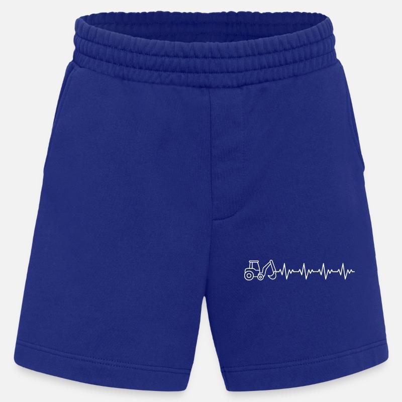 Bagger Baggern Baggerfahrer EKG Herzschlag - Heavyweight Shorts - made by SPREAD  - Iconic Blue