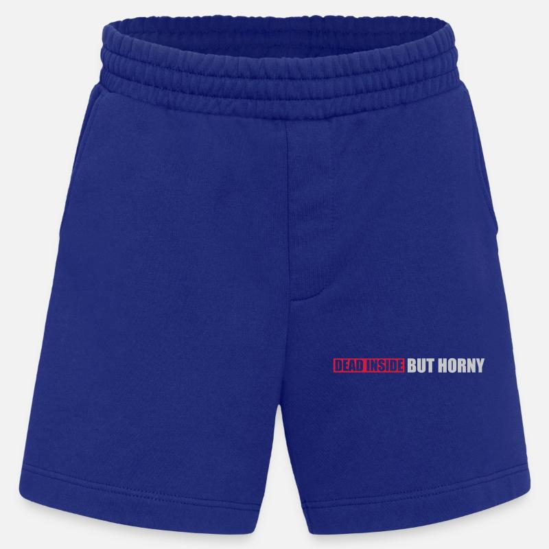 dead inside but horny - Heavyweight Shorts - made by SPREAD - Iconic Blue