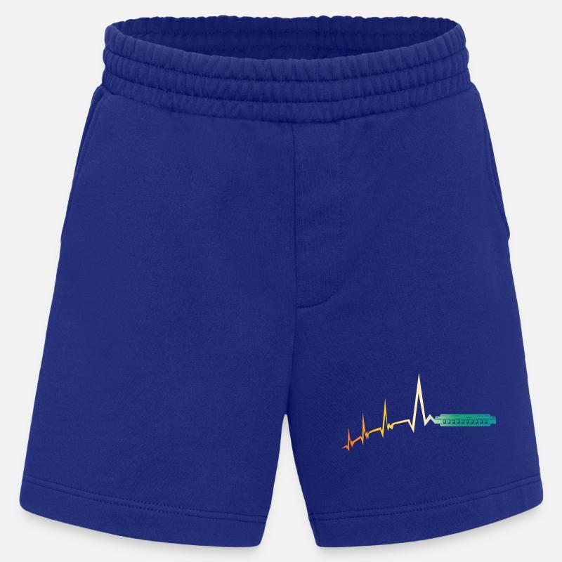 Harmonica Heartbeat Harmonica - Heavyweight Shorts - made by SPREAD  - Iconic Blue