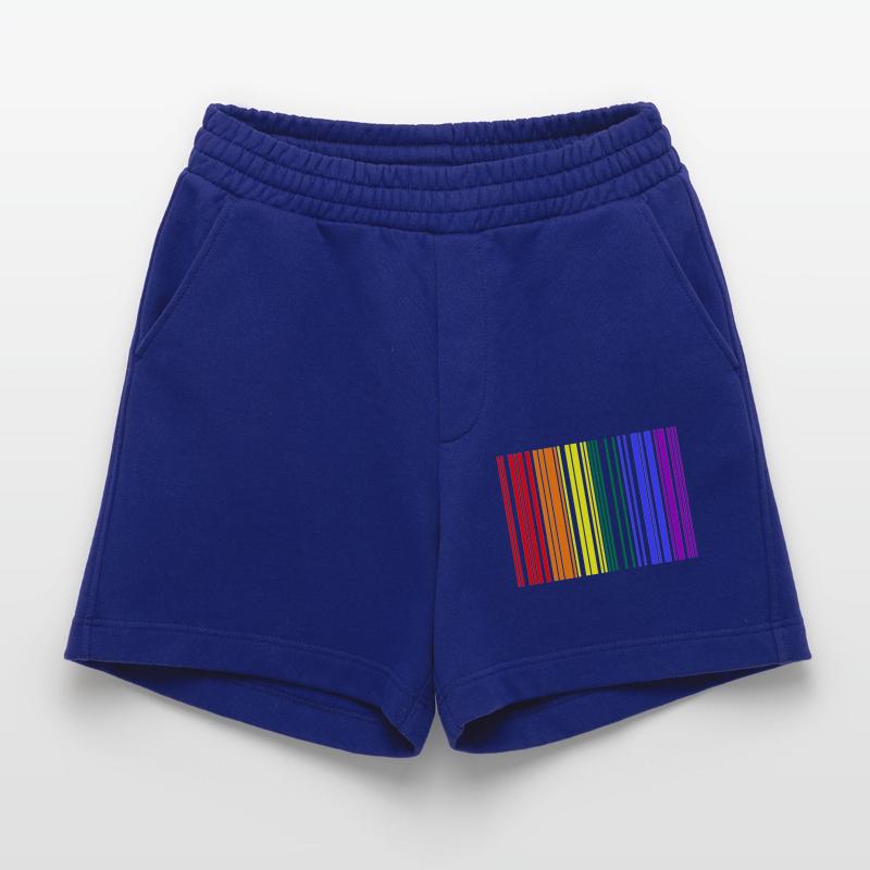 Rainbow Barcode Heavyweight Shorts - made by SPREAD 