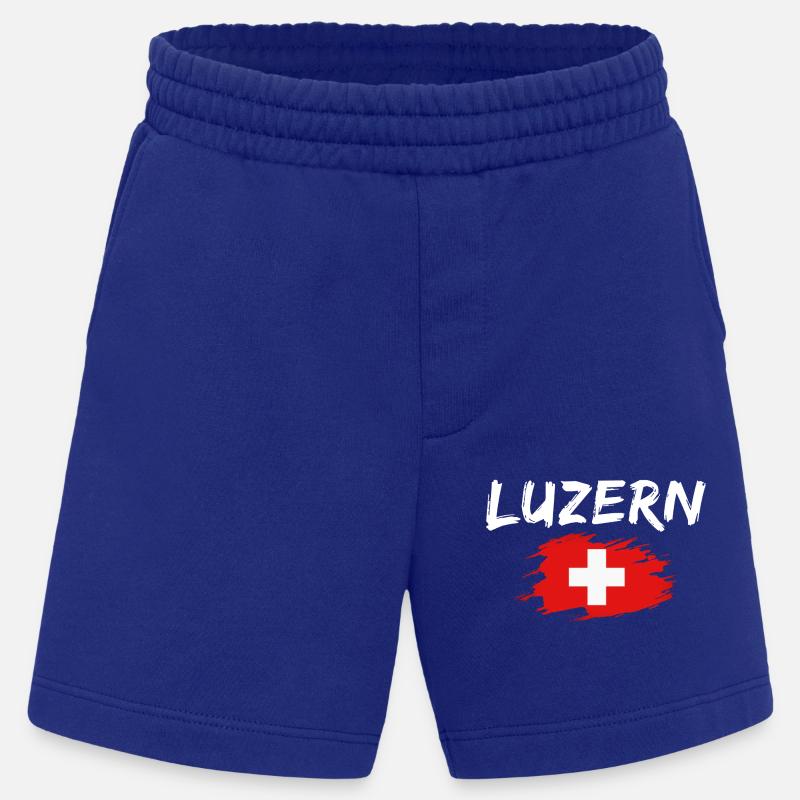 Lucerne Suisse Drapeau - Short bio épais fabriqué en UE - Iconic Blue