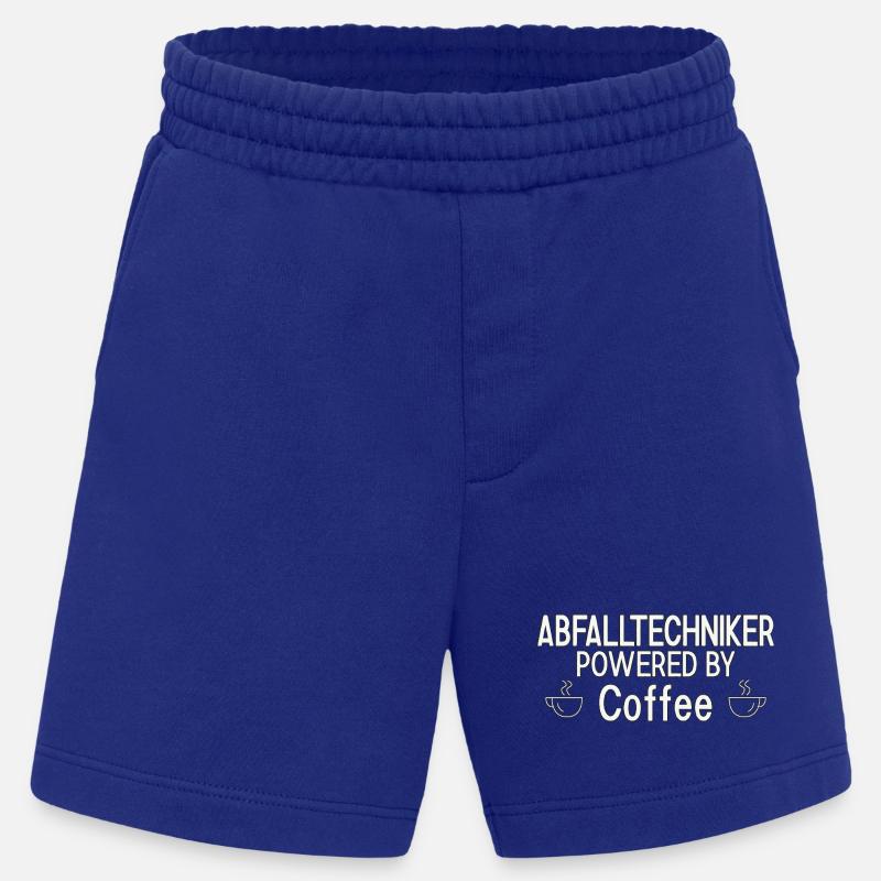 Waste Technician Powered By Coffee - Heavyweight Shorts - made by SPREAD  - Iconic Blue