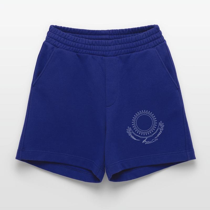 Kazakhstan Eagle steppe eagle line white flag Heavyweight Shorts - made by SPREAD 