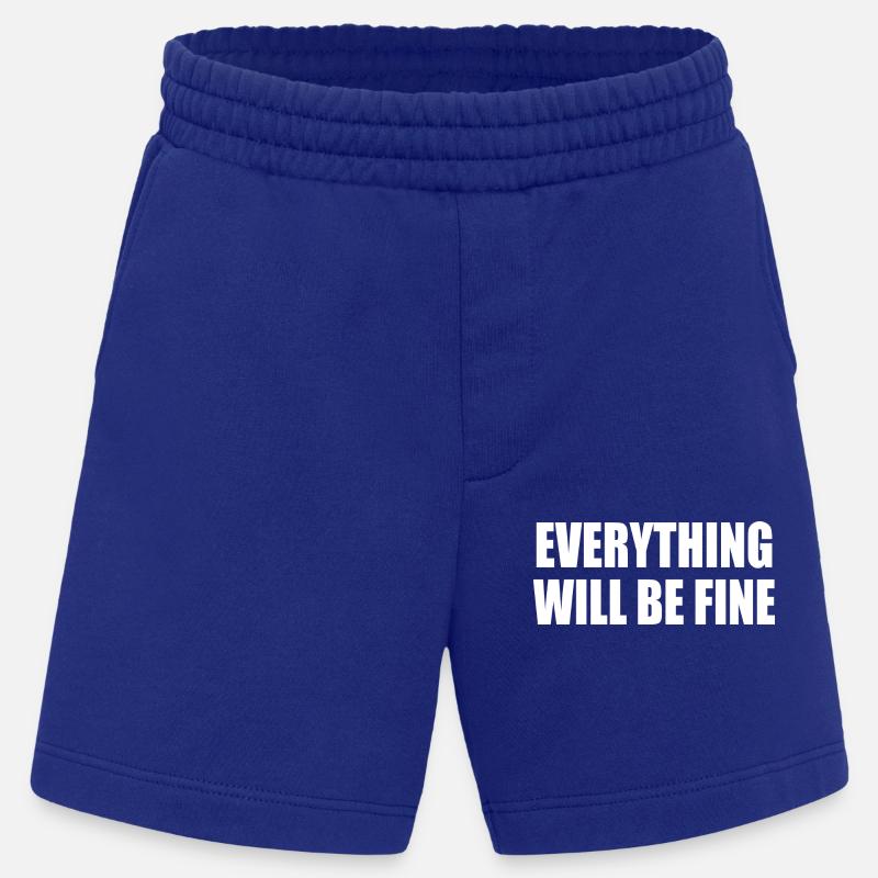 everything will be fine - Short bio épais fabriqué en UE - Iconic Blue