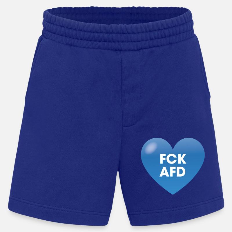 FCK AFD Herz Blau - Heavyweight Shorts - made by SPREAD - Iconic Blue