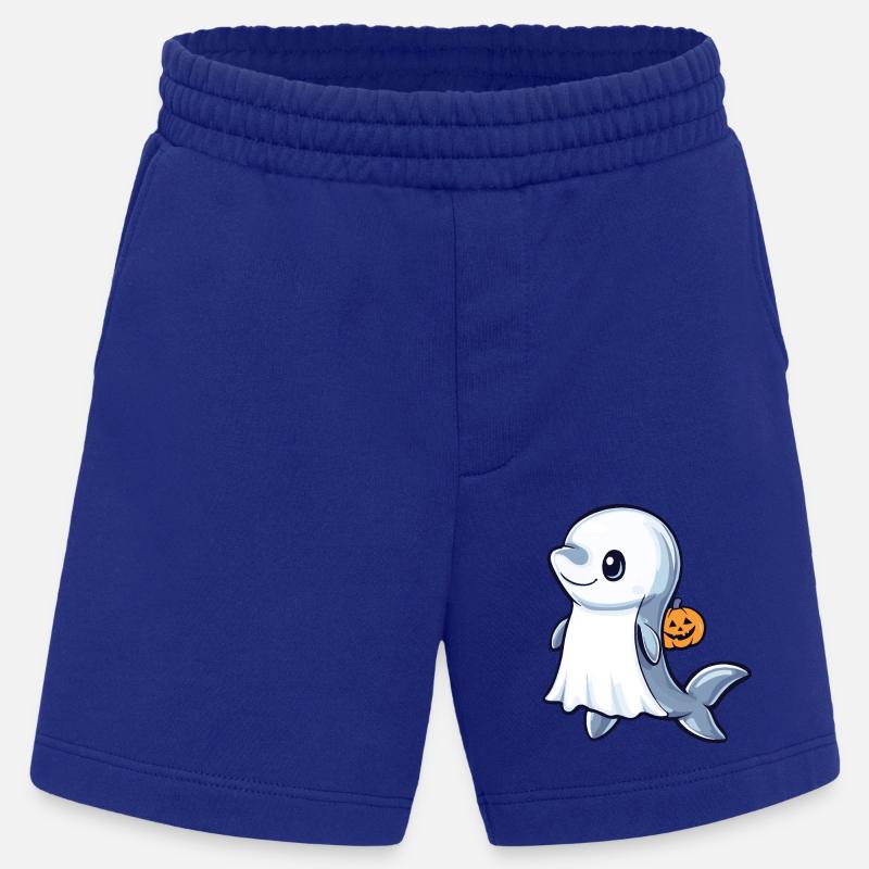 Dolphin Halloween Comic Ghost - Heavyweight Shorts - made by SPREAD - Iconic Blue