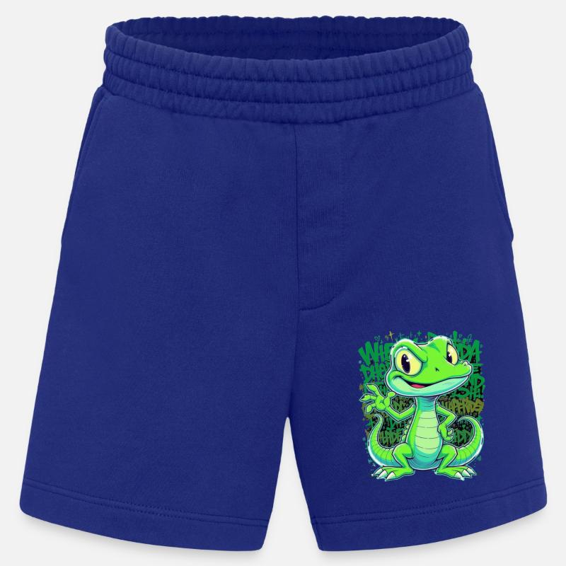 Fröhliche Echse – Witziger Comic Style - Heavyweight Shorts - made by SPREAD  - Iconic Blue