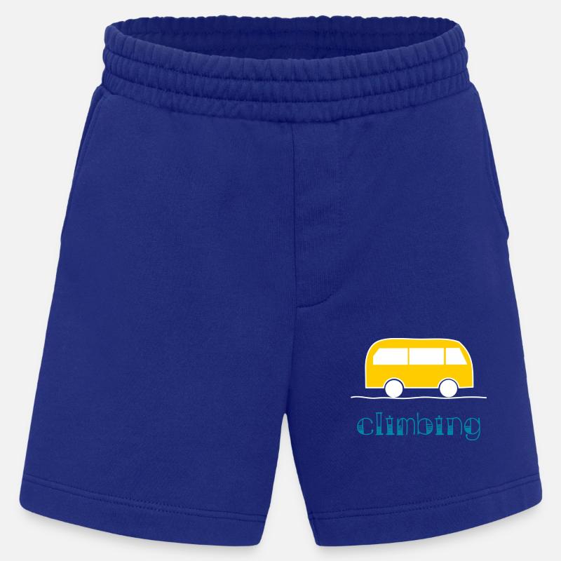 CLIMBING. ESCALADE. VAN. GRIMPER. ESCALADER. - Short bio épais fabriqué en UE - Iconic Blue