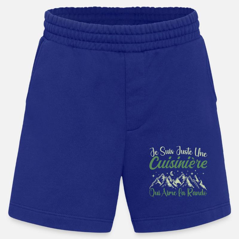 Cuisinière aventurier passionnée de Randonnée - Short bio épais fabriqué en UE - Iconic Blue