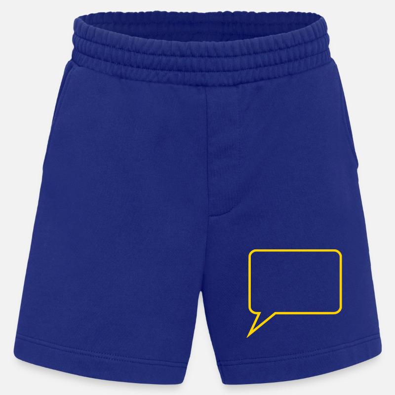 Personalize your own speech bubble comic - Heavyweight Shorts - made by SPREAD  - Iconic Blue