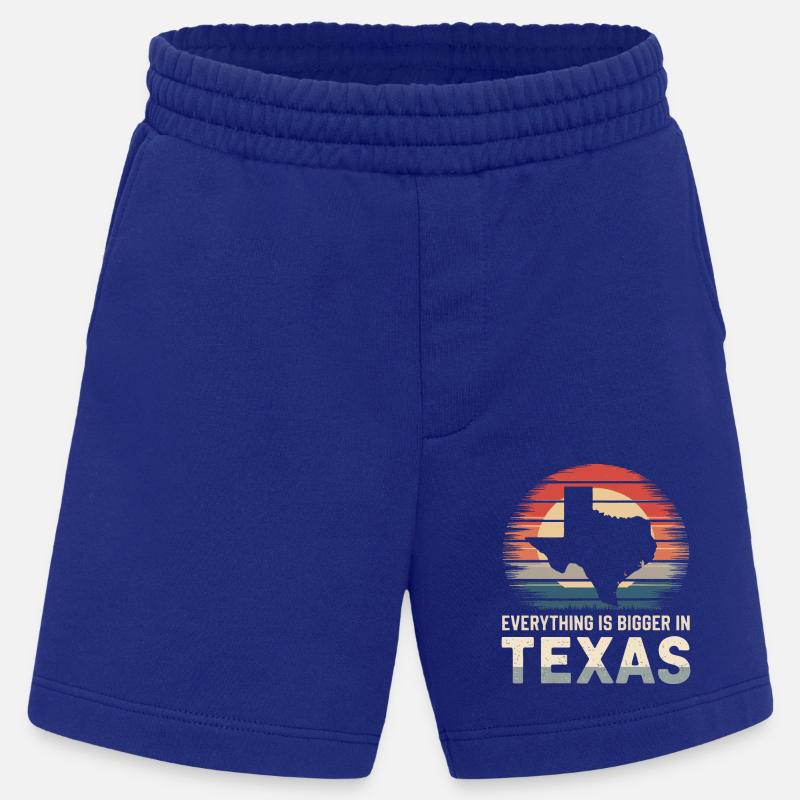 Texas State Texans Texas - Heavyweight Shorts - made by SPREAD  - Iconic Blue