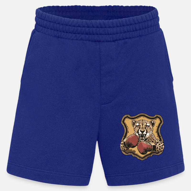 Guépard Boxer MMA Logo - Short bio épais fabriqué en UE - Iconic Blue