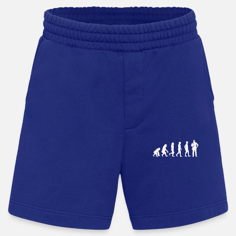 Elektriker Evolution Geschenk - Heavyweight Shorts - made by SPREAD - Iconic Blue