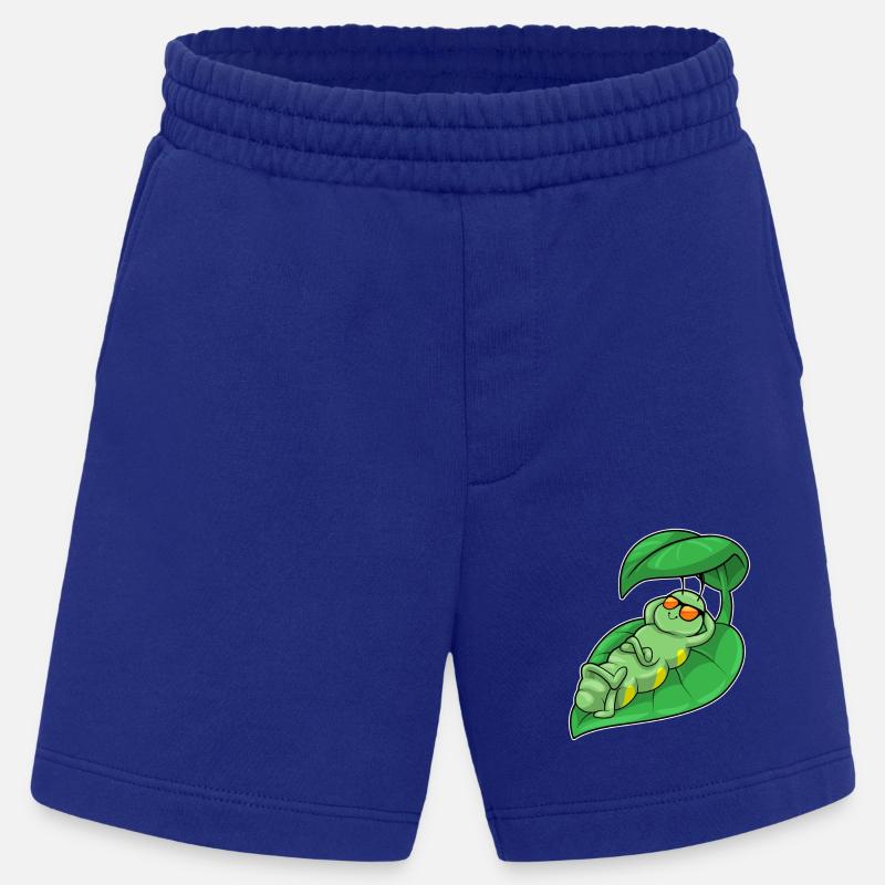 Chenille avec feuille - Short bio épais fabriqué en UE - Iconic Blue