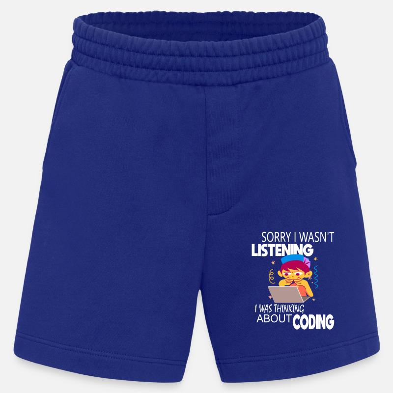 Programmeur codeur de codage - Short bio épais fabriqué en UE - Iconic Blue
