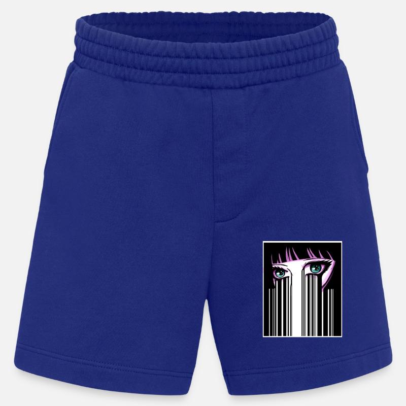 Anime Augen Japan Strichcode - Heavyweight Shorts - made by SPREAD  - Iconic Blue