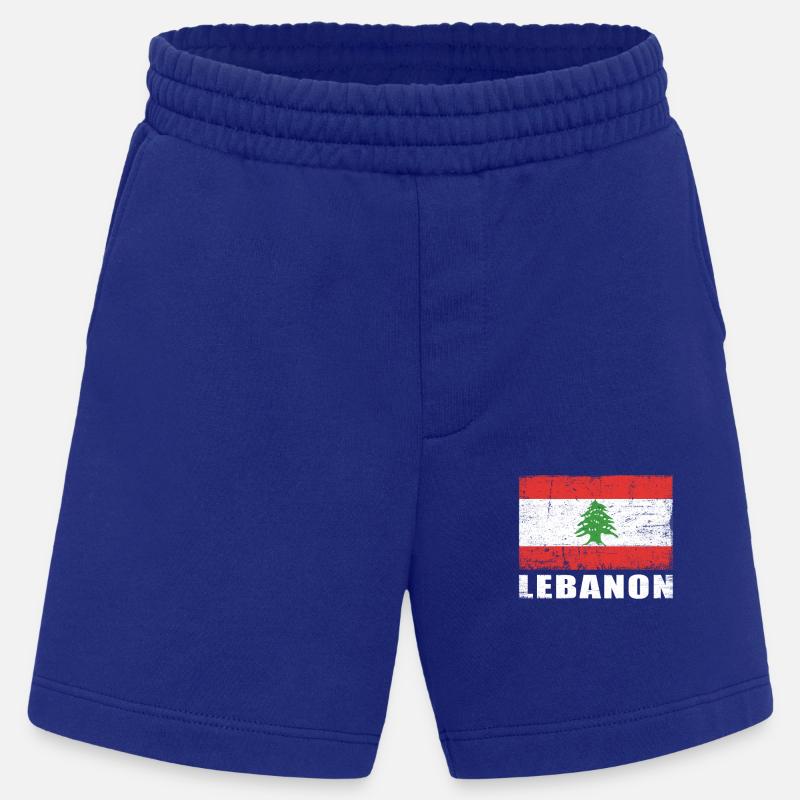 Liban Drapeau Grunge Liban Drapeau - Short bio épais fabriqué en UE - Iconic Blue