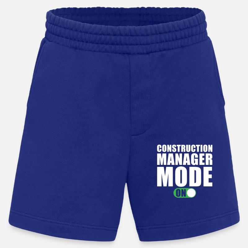 Construction Manager Mode On - Heavyweight Shorts - made by SPREAD  - Iconic Blue
