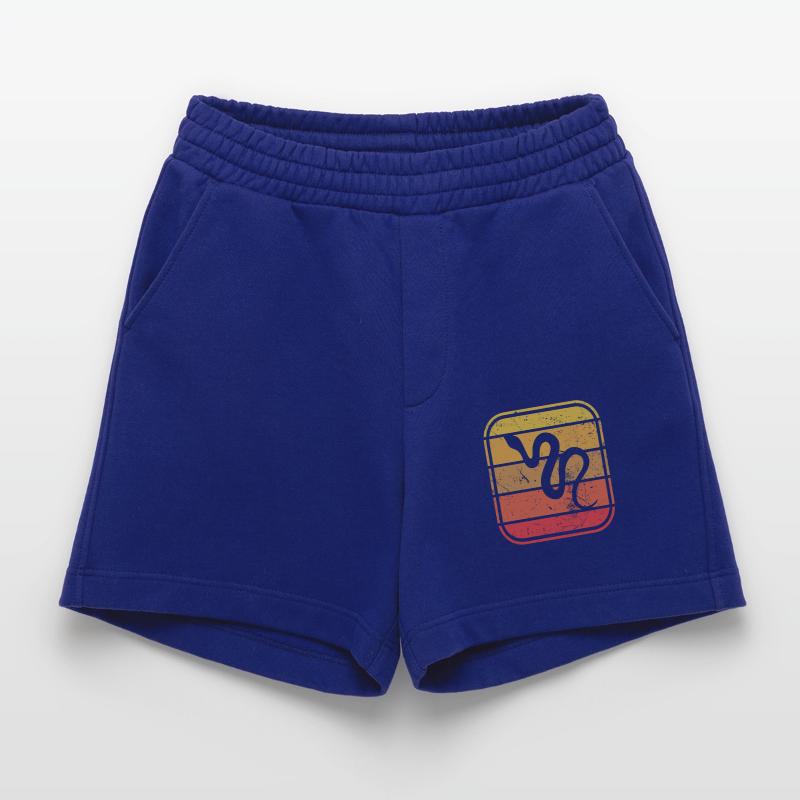 Snake Retro Reptile Python Idée cadeau Short bio épais fabriqué en UE