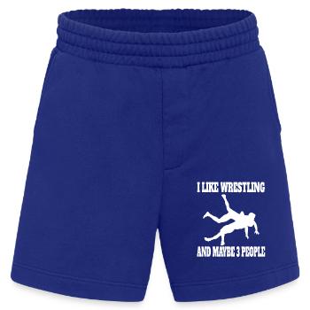 Wrestling lustige Spruch Ringen Geschenk Ringer - Heavyweight Shorts - made by SPREAD  - Iconic Blue - Vorne