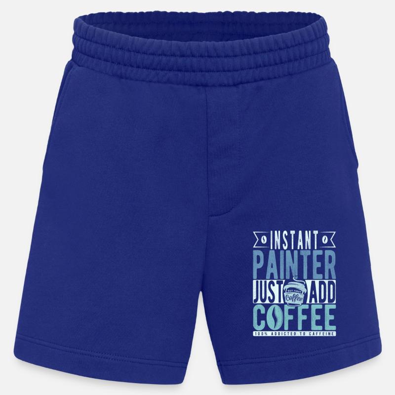 Painter coffee saying - Heavyweight Shorts - made by SPREAD  - Iconic Blue