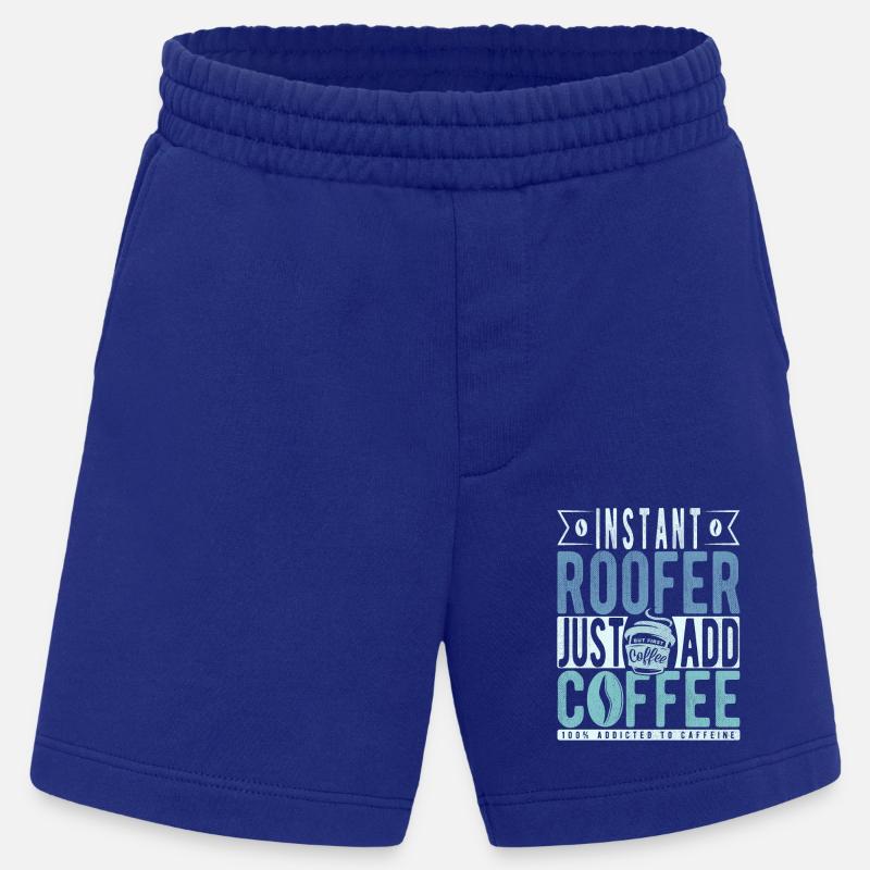 Dachdecker Kaffee Spruch - Heavyweight Shorts - made by SPREAD - Iconic Blue