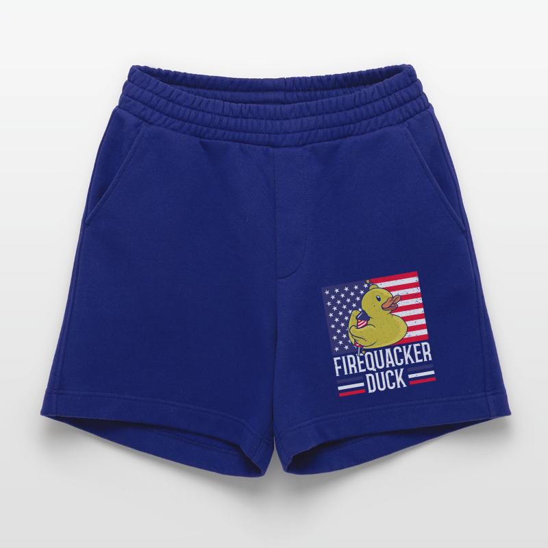 Firequacker Duck July 4 Firecracker Heavyweight Shorts - made by SPREAD 