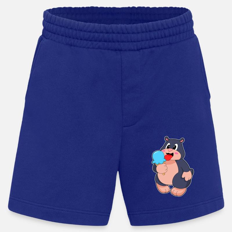 Crème glacée Mole Waffle - Short bio épais fabriqué en UE - Iconic Blue