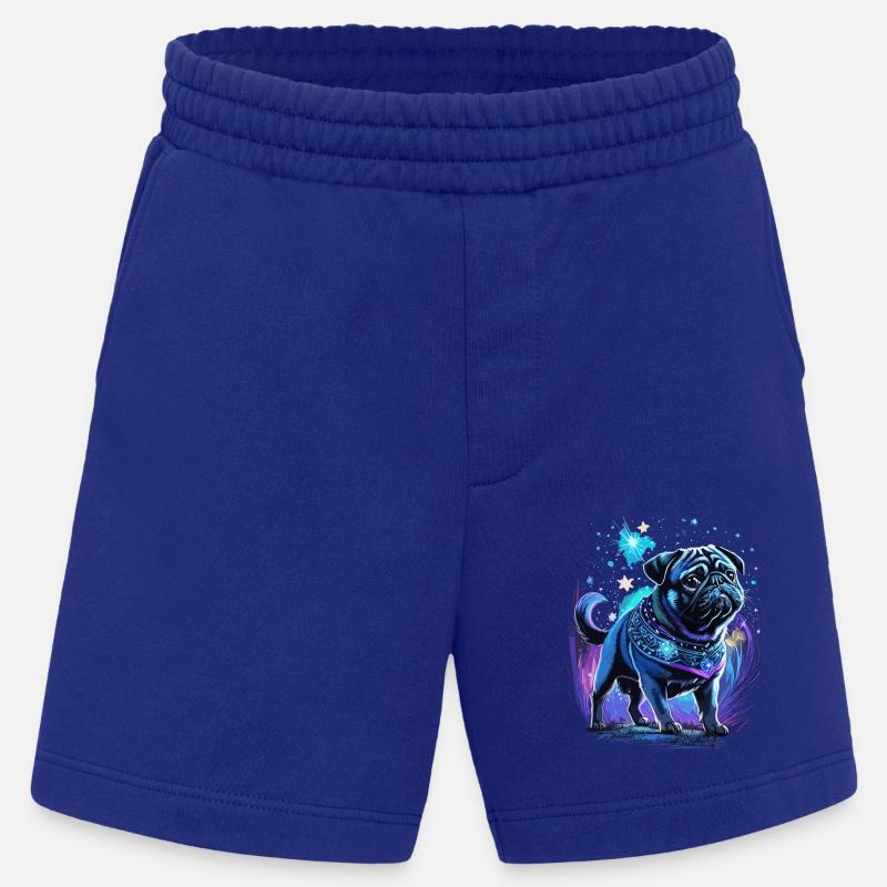 Mitternachtszauber Mops Hund - Heavyweight Shorts - made by SPREAD - Iconic Blue