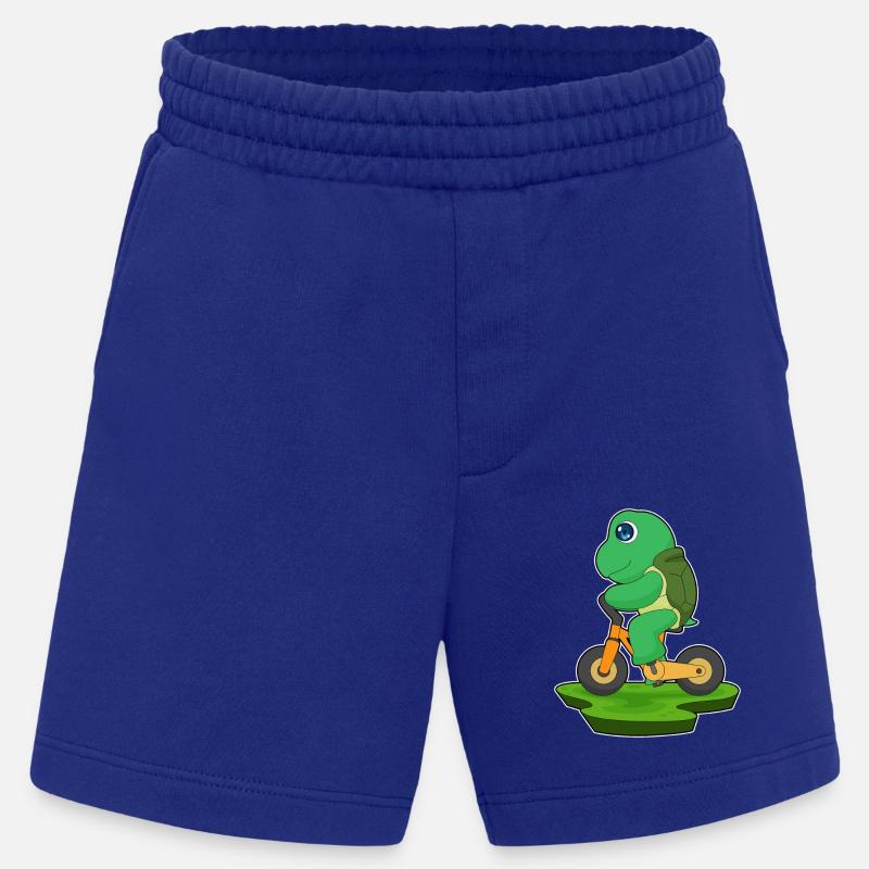 Turtle Bicycle - Heavyweight Shorts - made by SPREAD  - Iconic Blue