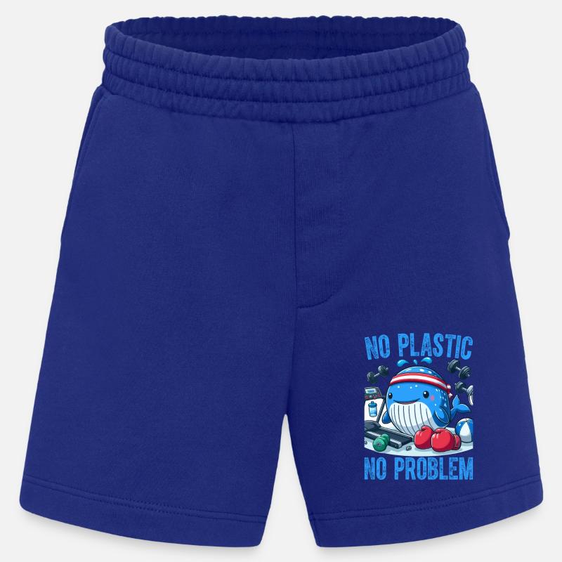 No Plastic No Problem - Heavyweight Shorts - made by SPREAD  - Iconic Blue