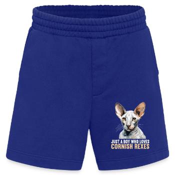 Cornish Rex Kätzchen Cornish Rex Katze - Heavyweight Shorts - made by SPREAD  - Iconic Blue - Vorne