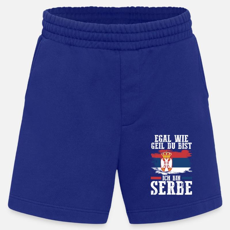 Serbe Serbe Serbie - Short bio épais fabriqué en UE - Iconic Blue