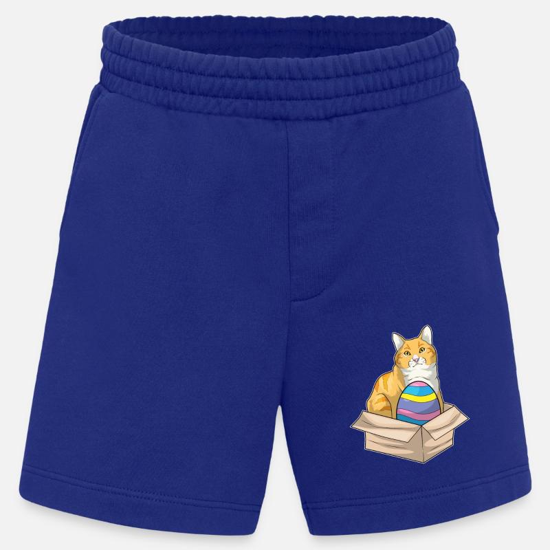 Cat Easter Easter Egg - Heavyweight Shorts - made by SPREAD - Iconic Blue