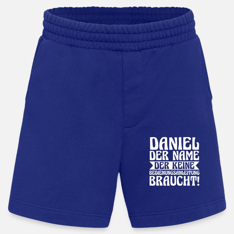 First name Daniel - Heavyweight Shorts - made by SPREAD  - Iconic Blue
