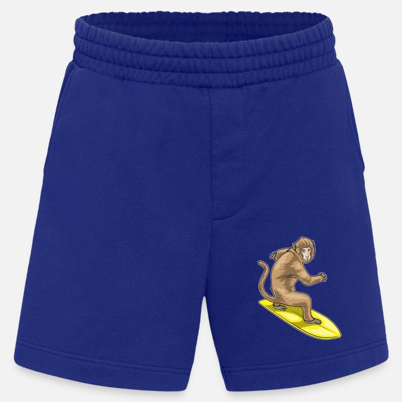 Monkey Surfer Surfboard - Heavyweight Shorts - made by SPREAD  - Iconic Blue