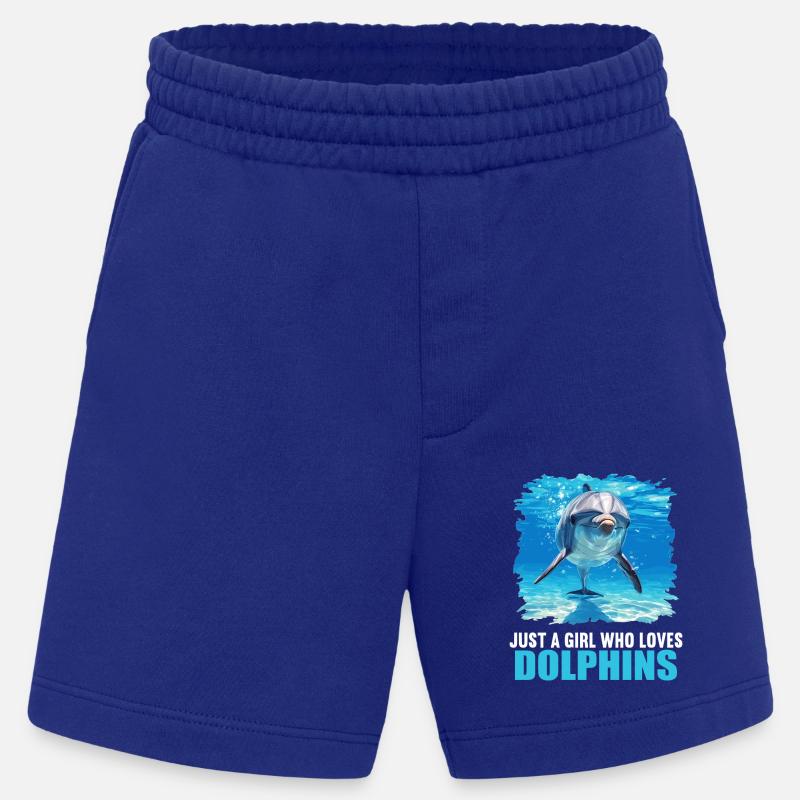 Dolphin Delfine Delfin - Heavyweight Shorts - made by SPREAD - Iconic Blue