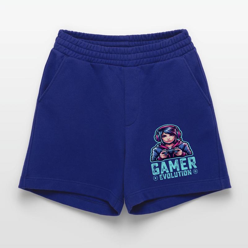 Die Evolution eines Gamers, cooles Gaming-Design Heavyweight Shorts - made by SPREAD 