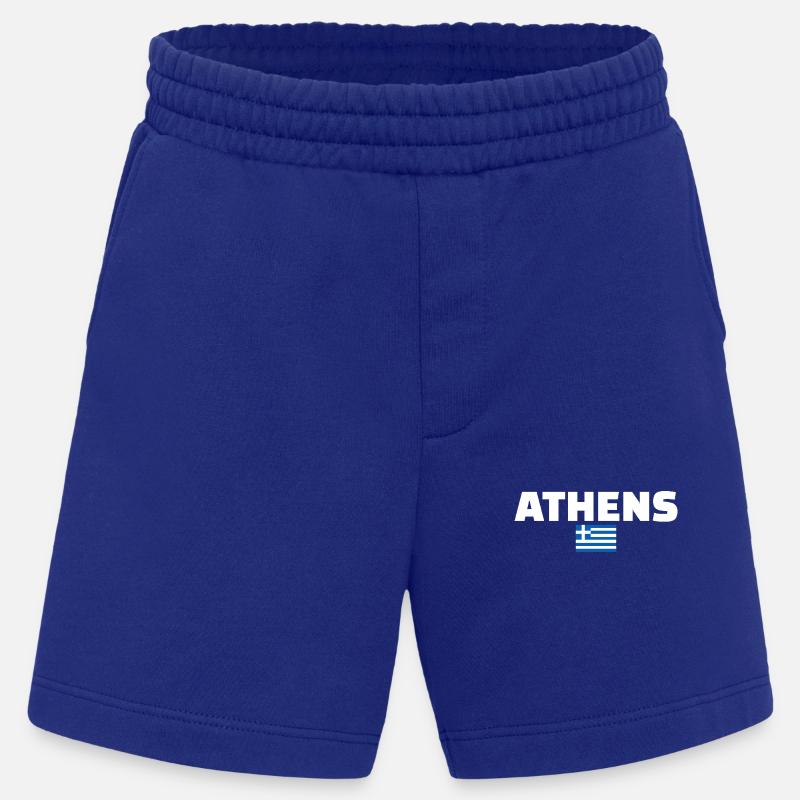 Athènes Grèce Drapeau grec Grec - Short bio épais fabriqué en UE - Iconic Blue