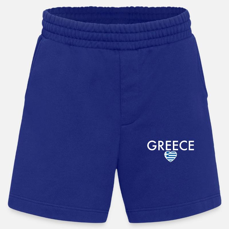 Grèce Grèce Drapeau grec Grec - Short bio épais fabriqué en UE - Iconic Blue
