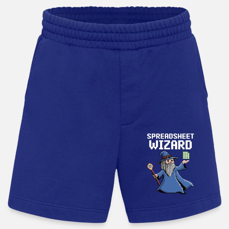Spreadsheet Wizard Funny Controller Accountant - Heavyweight Shorts - made by SPREAD  - Iconic Blue
