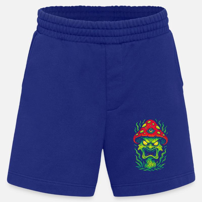 Psycho Toadstool with Third Eye - Heavyweight Shorts - made by SPREAD  - Iconic Blue