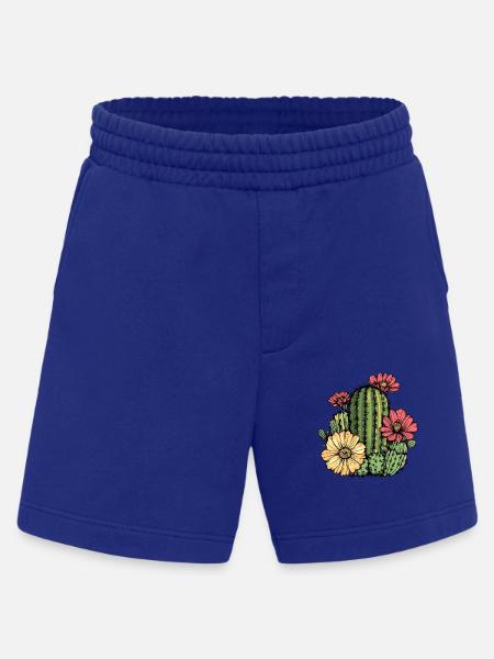 Cactus with flowers - Heavyweight Shorts - made by SPREAD  - Iconic Blue
