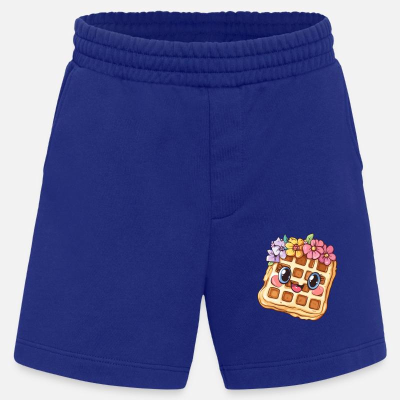 Waffle with flowers - Heavyweight Shorts - made by SPREAD  - Iconic Blue