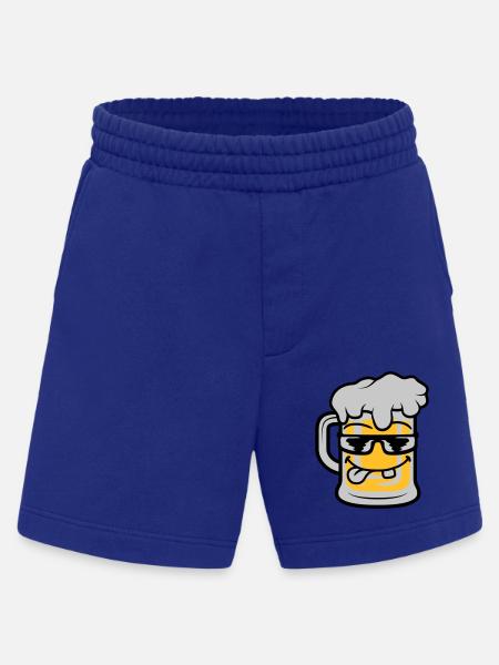 Cool Face Beer Mug - Heavyweight Shorts - made by SPREAD  - Iconic Blue