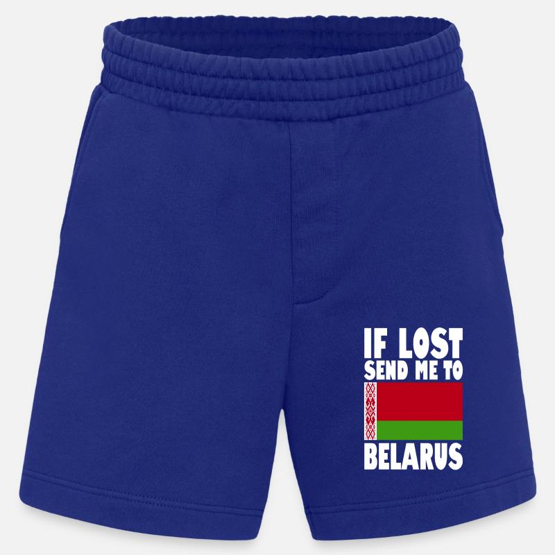 Belarus Flagge Spruch - Heavyweight Shorts - made by SPREAD  - Iconic Blue