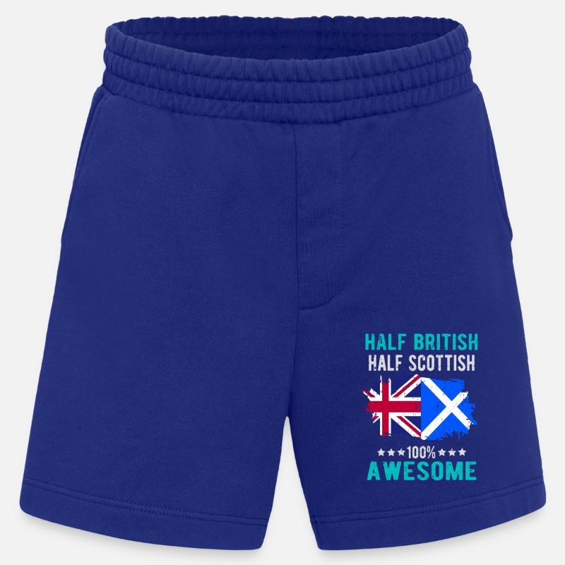 Half British Half Scotsman - Heavyweight Shorts - made by SPREAD  - Iconic Blue