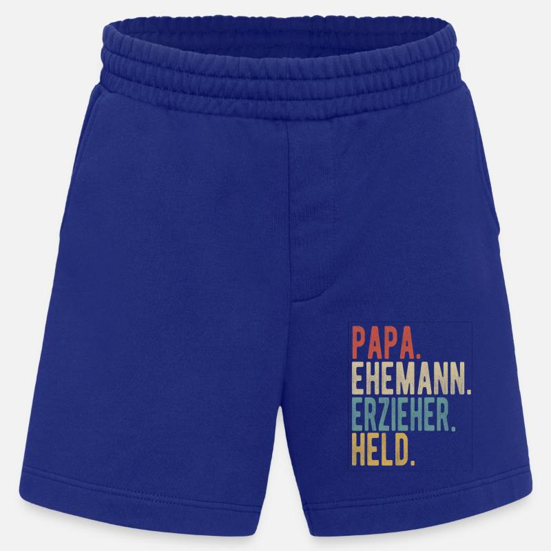 Erzieher Papa Ehemann Held - Heavyweight Shorts - made by SPREAD  - Iconic Blue