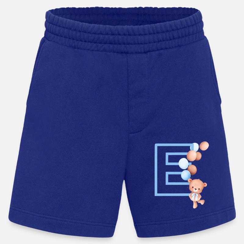 Blauer Buchstabe E Bär - Heavyweight Shorts - made by SPREAD  - Iconic Blue